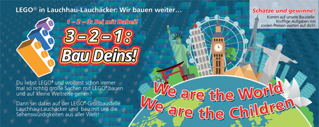 LEGO 2019 Treffpunkt Leben Lauchhau-Lauchäcker "We are the World" Berühmte Bauwerke rund um die Welt
